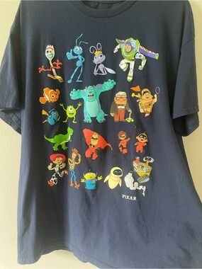 ‼️‼️SOLD‼️Disney Pixar Characters Graphic T-Shirt XL Navy Blue Toy Story